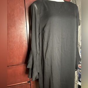 Brand NWT!✨ H&M Black on Black Sparkle Beaded Dress ♟️